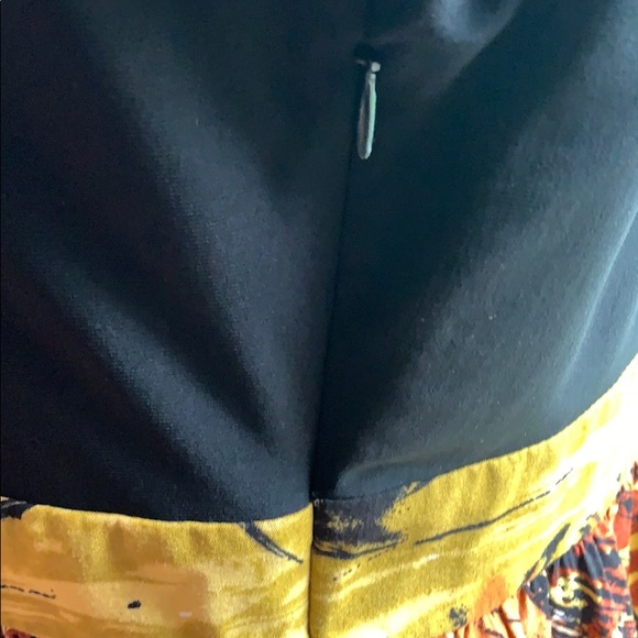 Tiana B Mixed Media Dress Petite Large Blk/Print - Picture 5 of 8